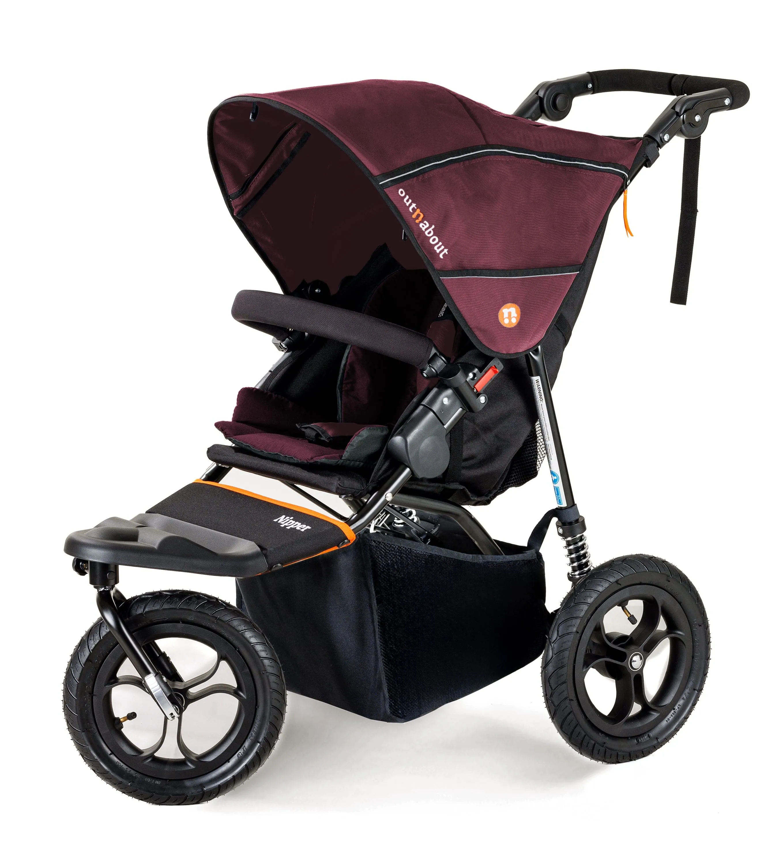 Out n About Nipper V5 Single Pushchair with Footmuff - Bramble Berry