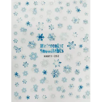 Pasties Decals - Blue Watercolor Snowflakes