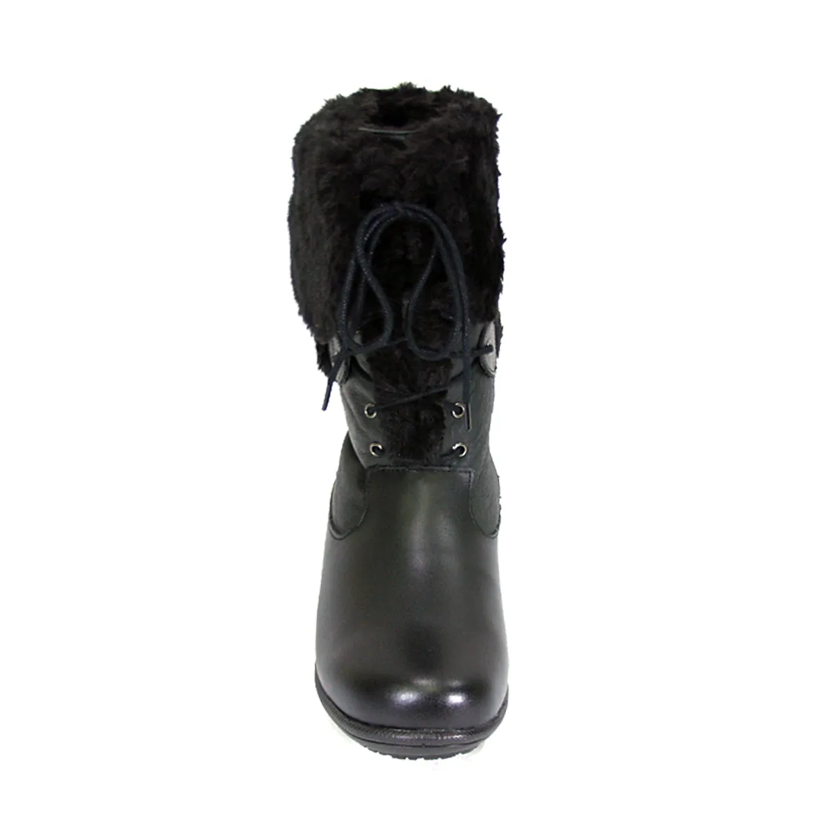 PEERAGE Carly Women's Wide Width Leather Mid-Calf Boots with Zipper