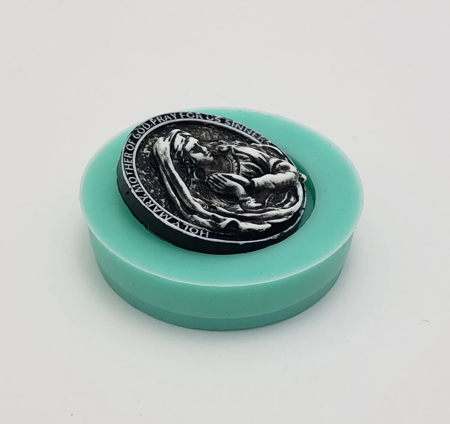 Praying Holy Mary Flexible Silicone Mould for Crafts, Jewelry, Resin, Clay.