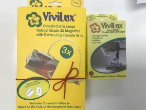 QSNAP Combo ViviLux Rechargeable Lamp w/Wireless Charger, USB Port & Magnifier