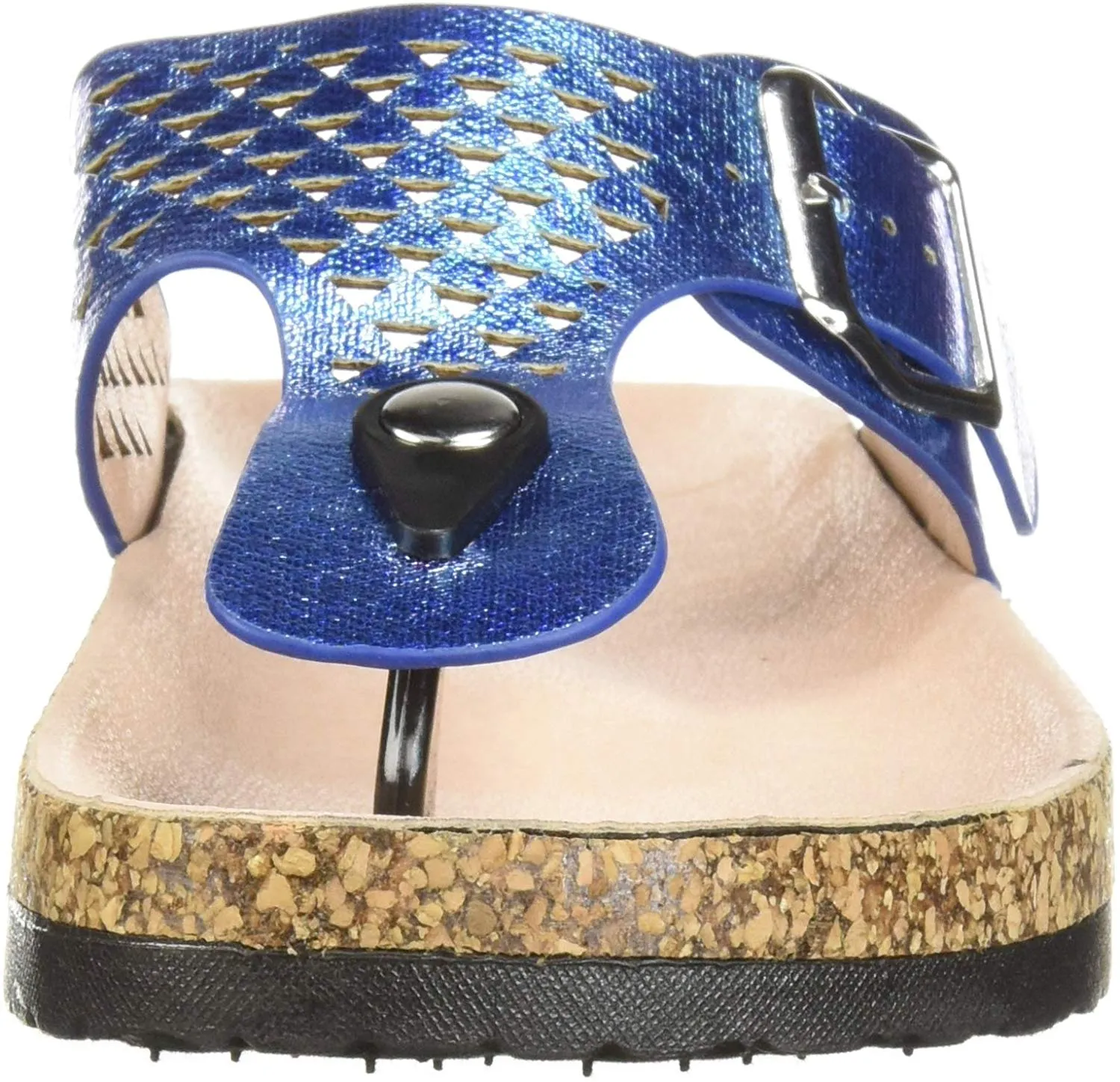 Qupid DELTA-14 Perforated Thong Sandal