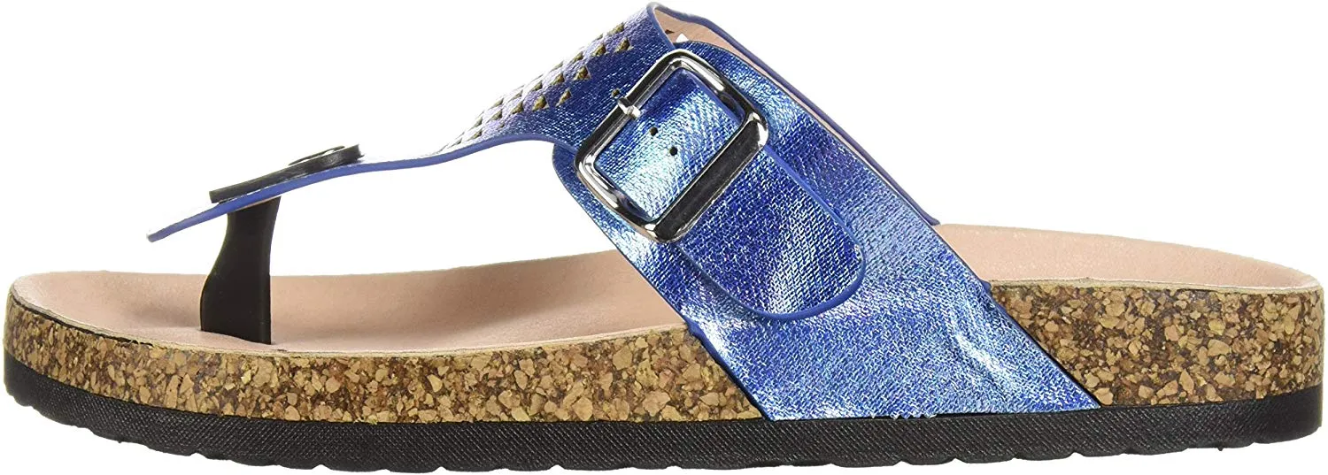 Qupid DELTA-14 Perforated Thong Sandal