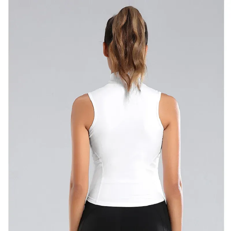 Remy Sleeveless Zip-Up Fitted Top