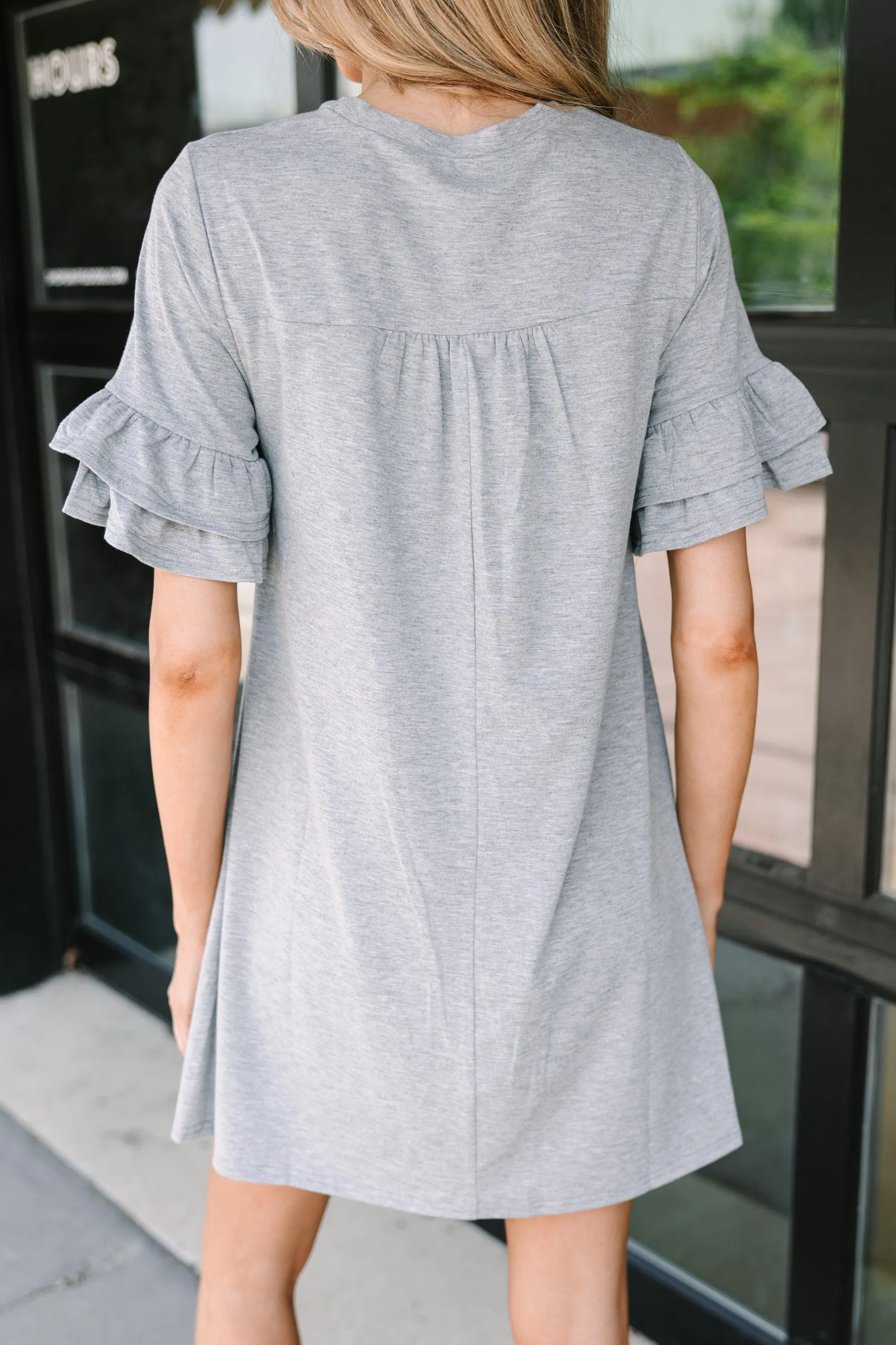 Run With It Heather Grey T-shirt Dress