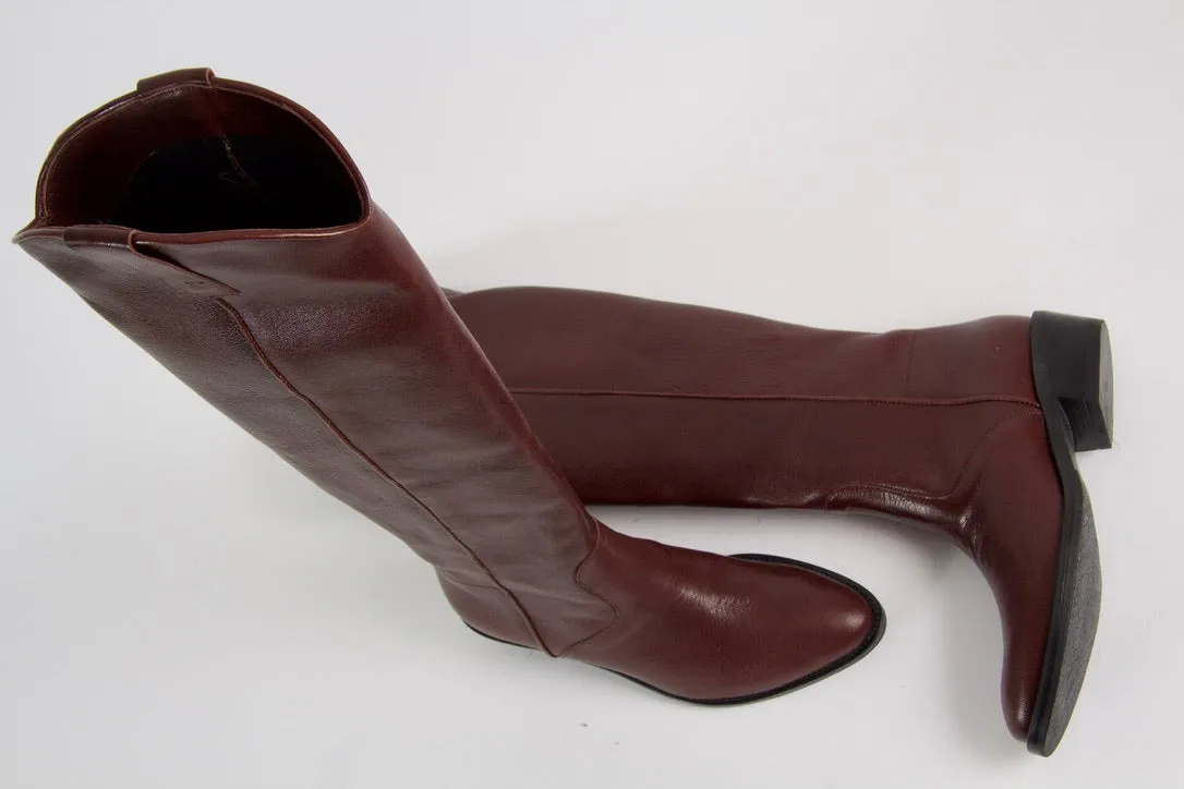 Salome Tall Mahogany Brown Western Boots