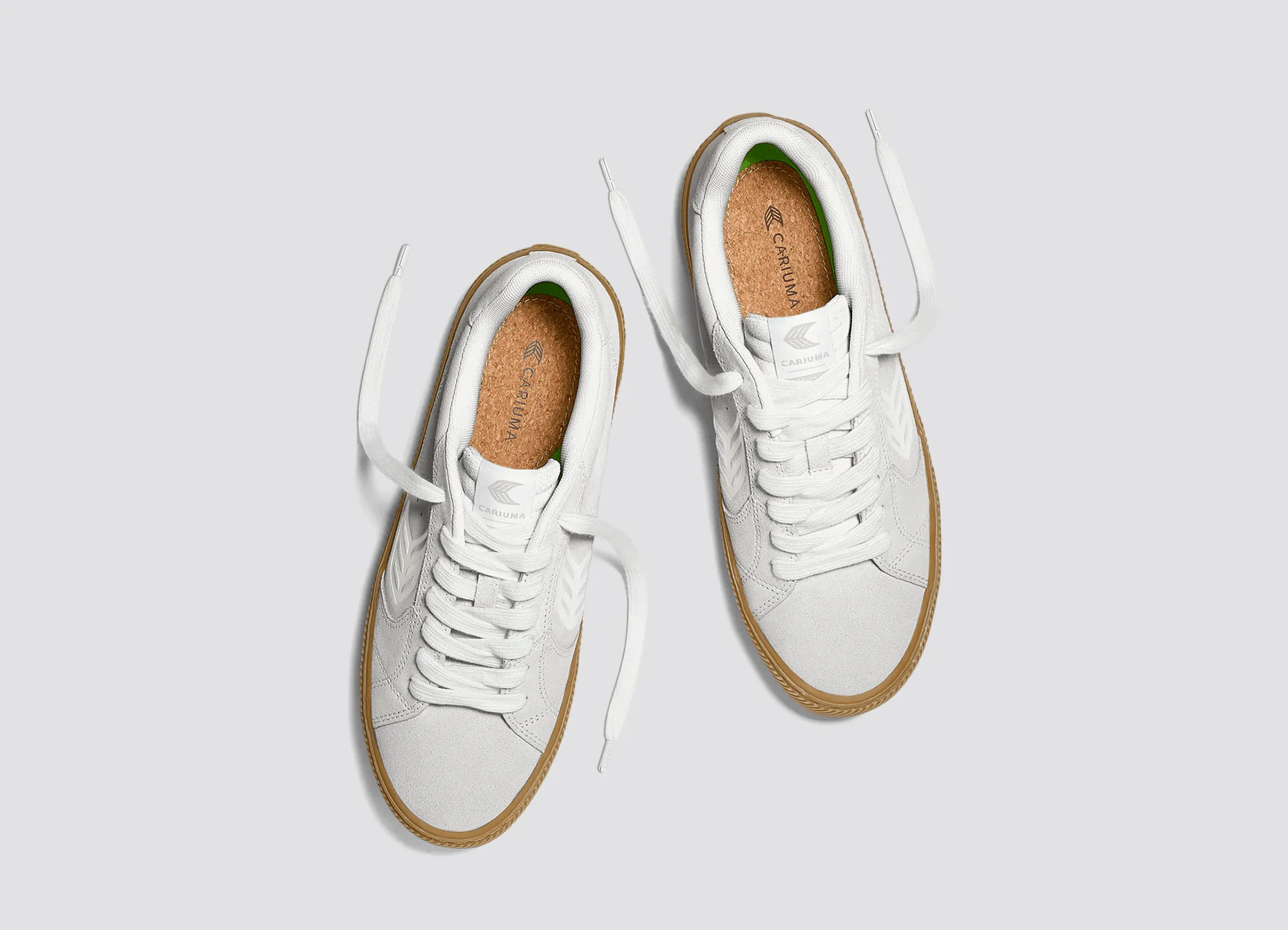 SALVAS Gum Smoke White Suede Off-White Logo Sneaker Men