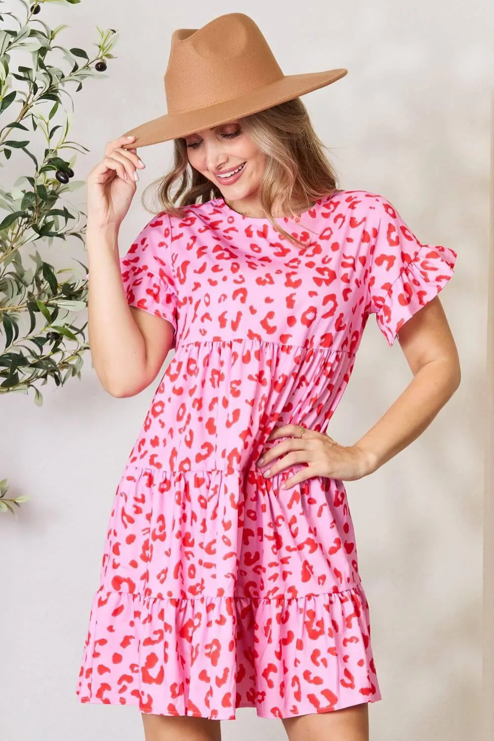 Short Flounce Sleeve Tiered Dress – Chic, Flowy, and Perfect for Every Occasion