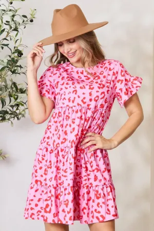 Short Flounce Sleeve Tiered Dress – Chic, Flowy, and Perfect for Every Occasion