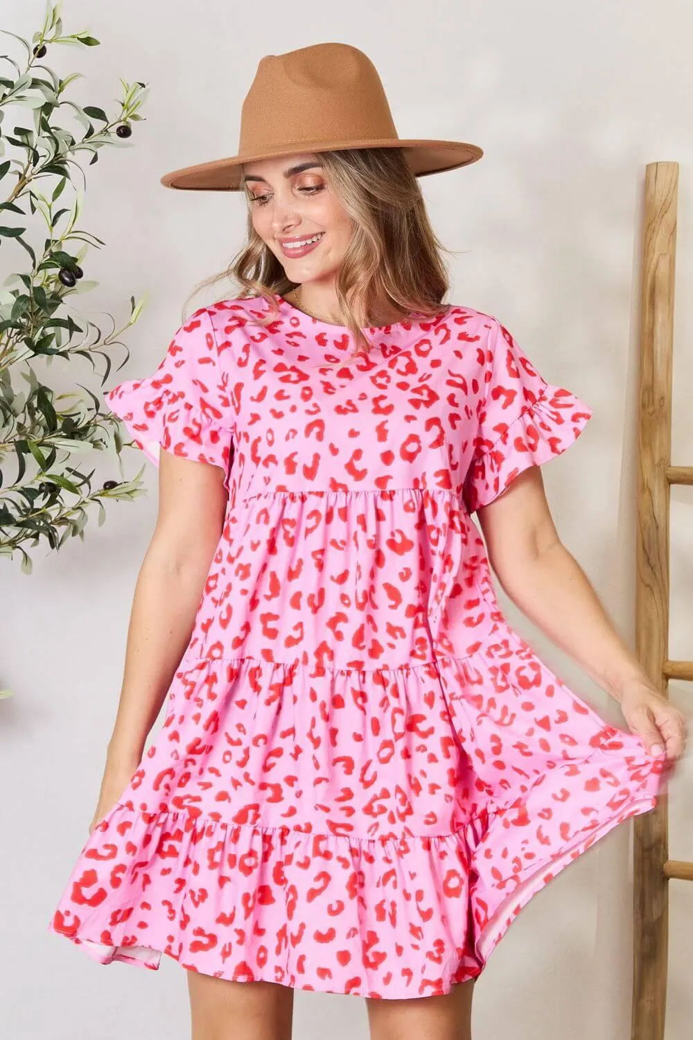 Short Flounce Sleeve Tiered Dress – Chic, Flowy, and Perfect for Every Occasion