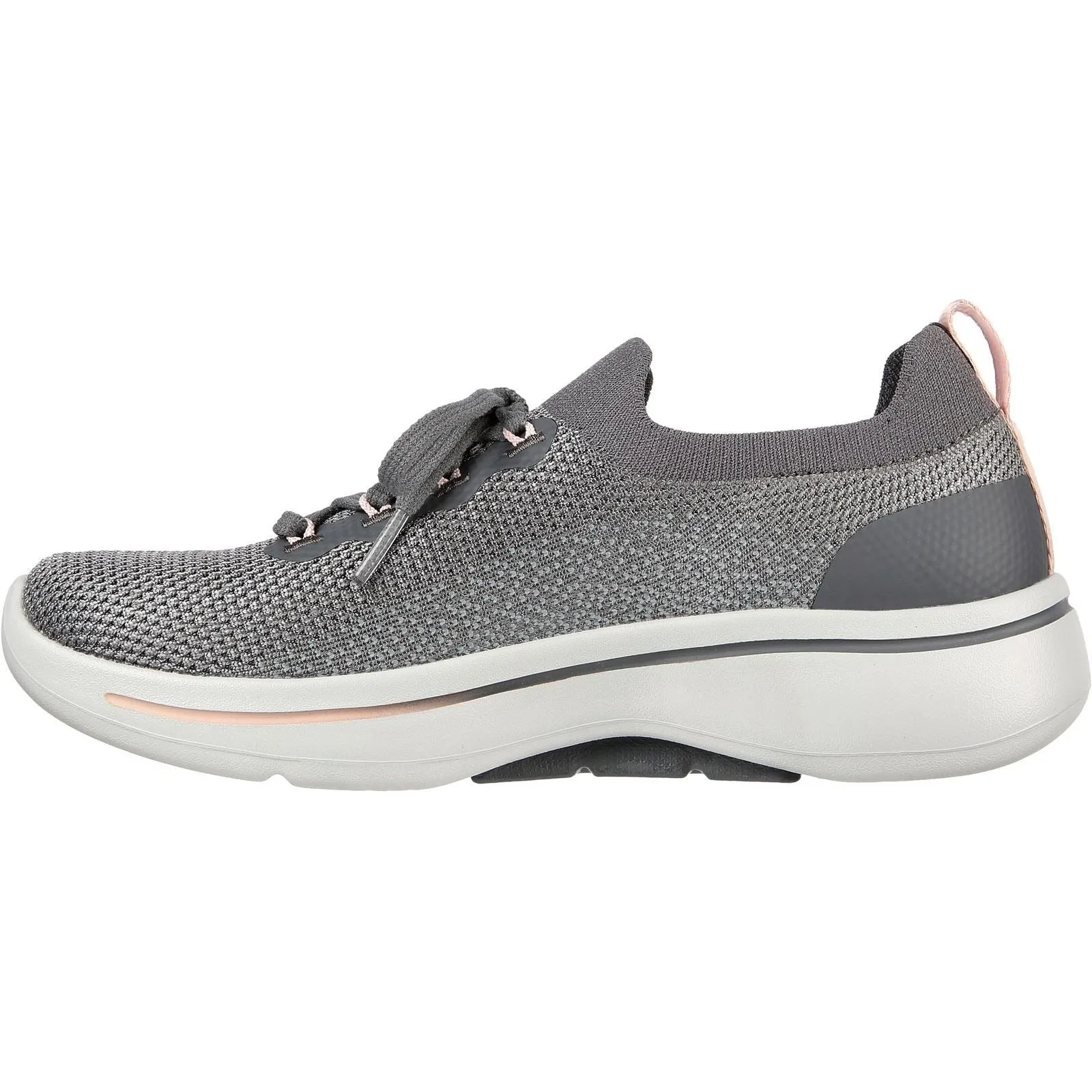 Skechers 124863 Go Walk Arch Fit Clancy Sneakers für Damen, weite Passform, Grau/Rosa