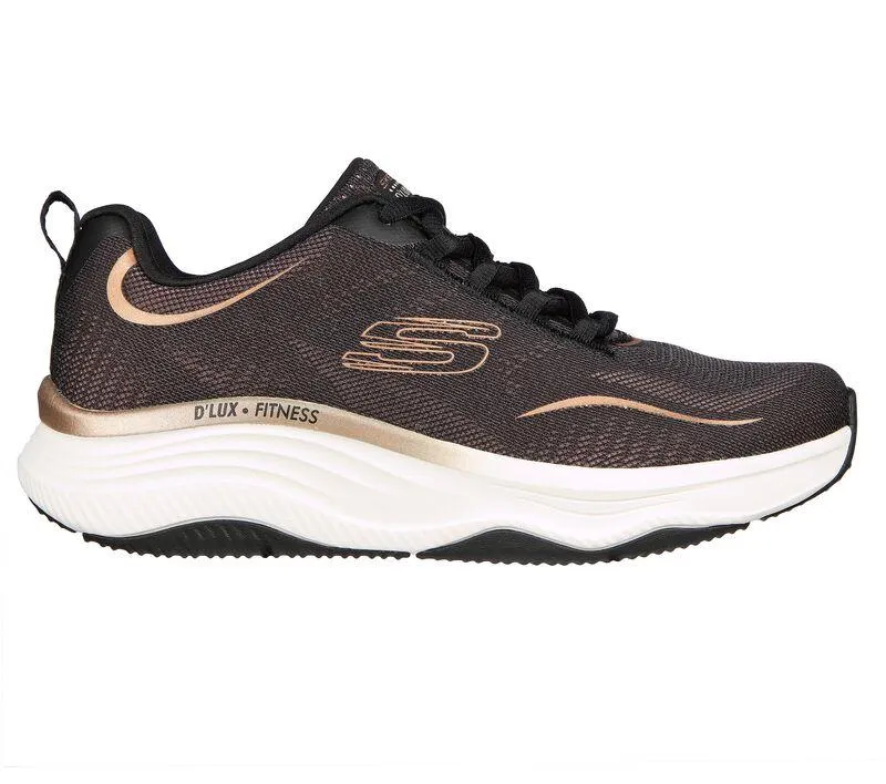 Skechers 149837 D'lux Fitness Pure Glam Walking-Sneakers für Damen mit weiter Passform
