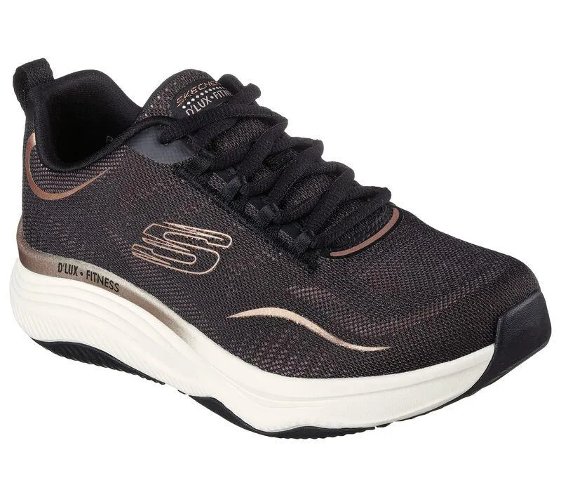 Skechers 149837 D'lux Fitness Pure Glam Walking-Sneakers für Damen mit weiter Passform