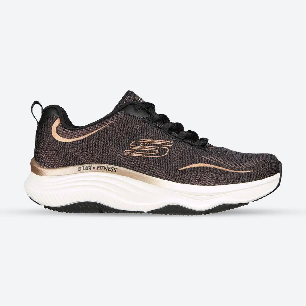 Skechers 149837 D'lux Fitness Pure Glam Walking-Sneakers für Damen mit weiter Passform