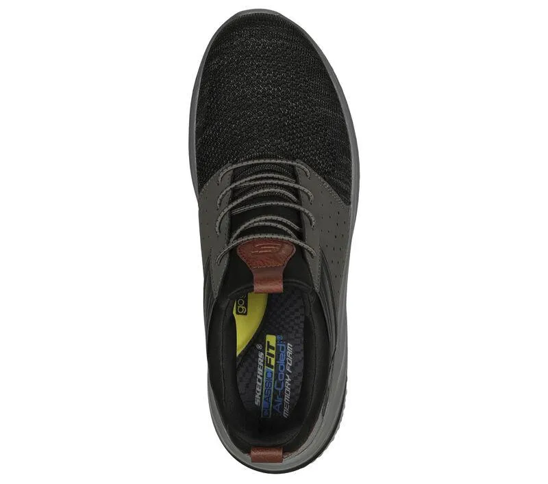 Skechers 210238 Delson 3.0 Cicada Walking-Sneaker für Herren mit breiter Passform