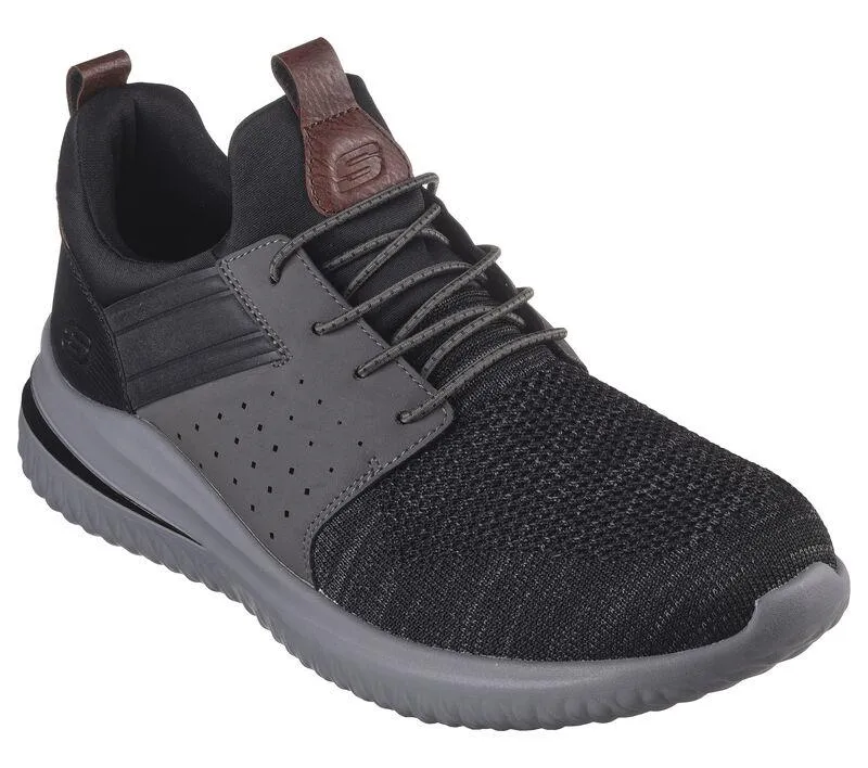 Skechers 210238 Delson 3.0 Cicada Walking-Sneaker für Herren mit breiter Passform