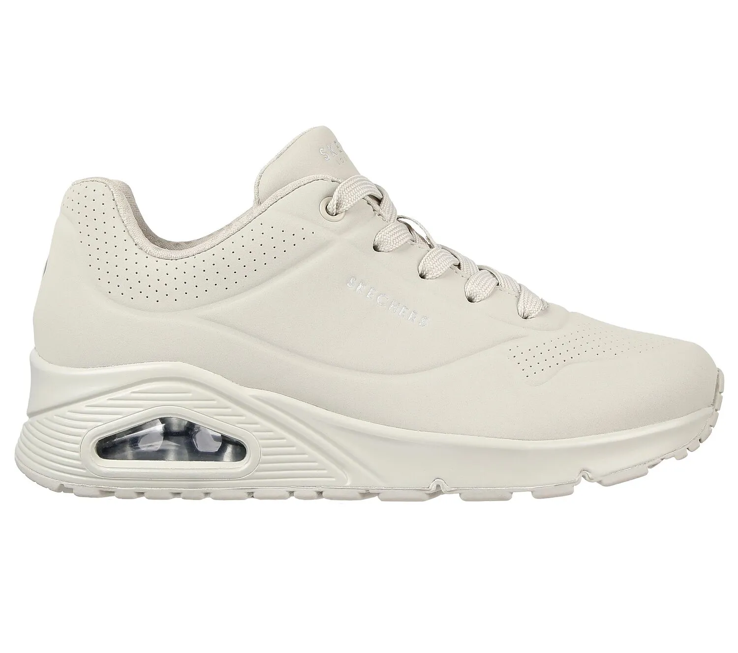 Skechers 73690 Uno - Stand On Air Walking-Sneakers für Damen, weite Passform, Off-White