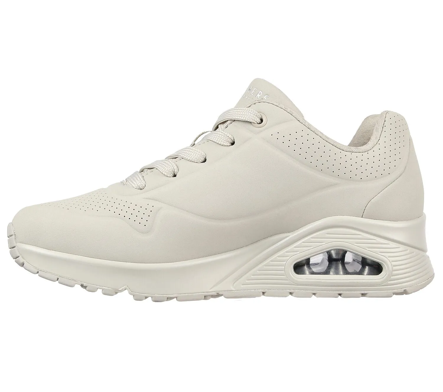 Skechers 73690 Uno - Stand On Air Walking-Sneakers für Damen, weite Passform, Off-White