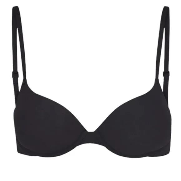 SKIMS NWT Fits Everybody Unlined Underwire Bra In Onyx Black