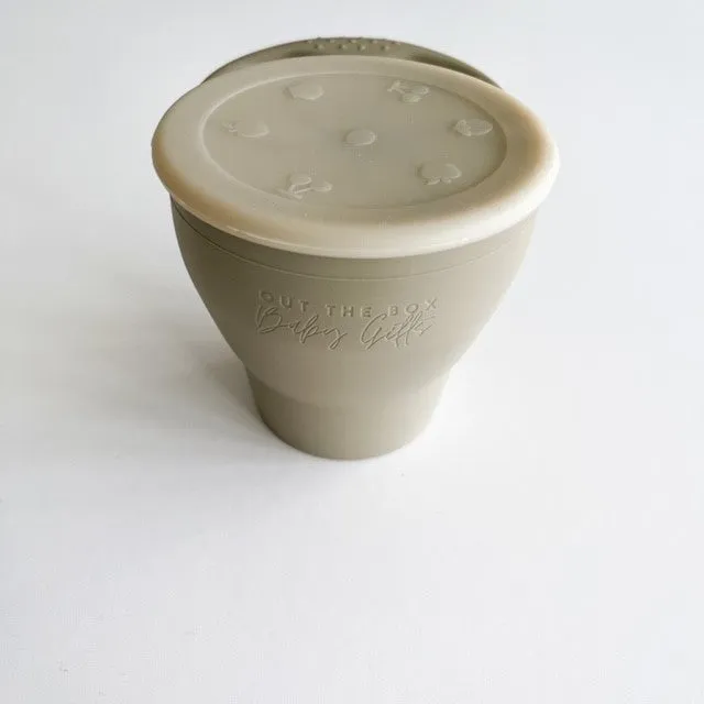 Snack Cup | Collapsible Snack Pot | Sage