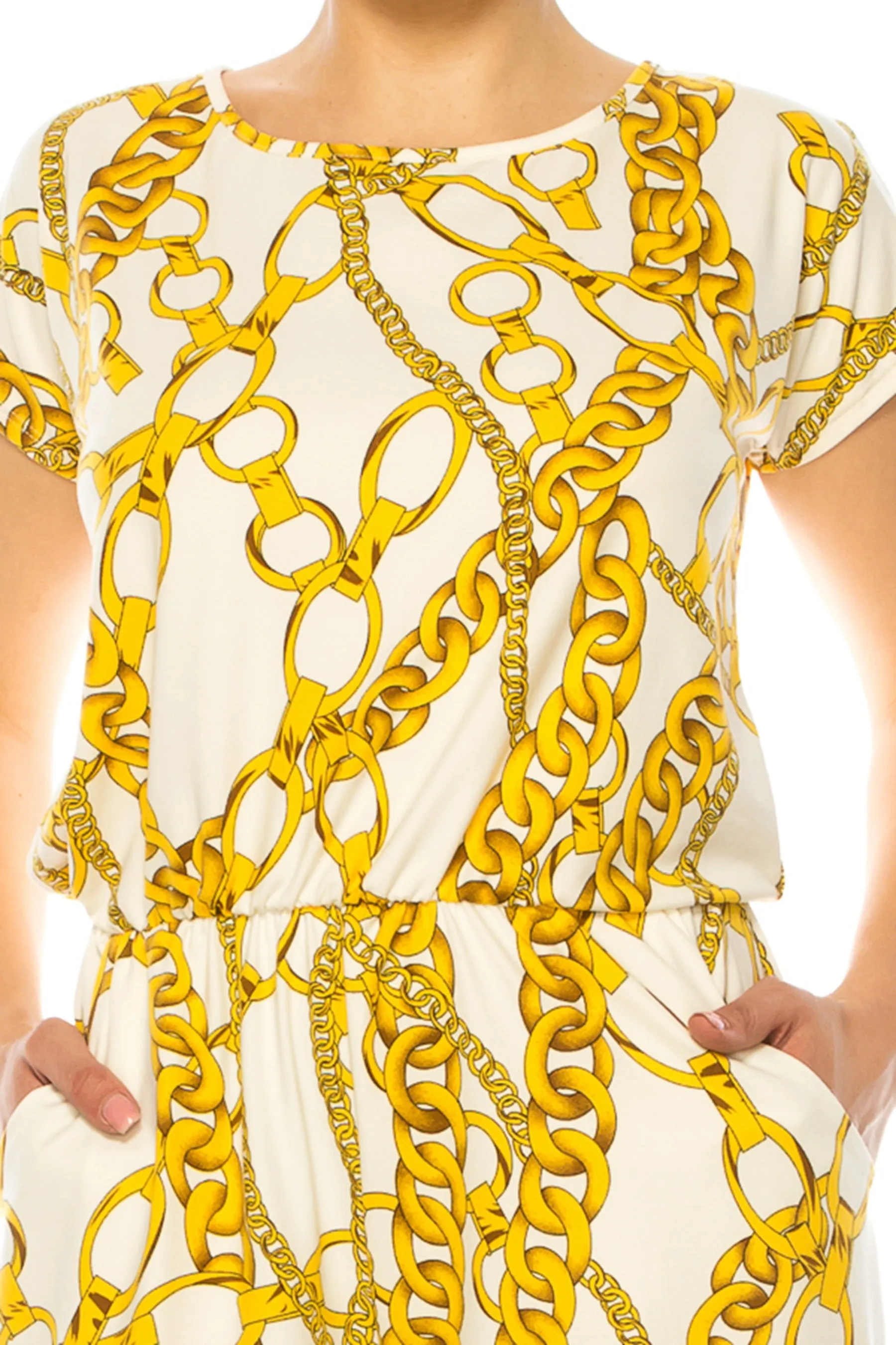 Soft Short Sleeve Romper for Women with Tie Back and Pockets D877 $10.50 EACH