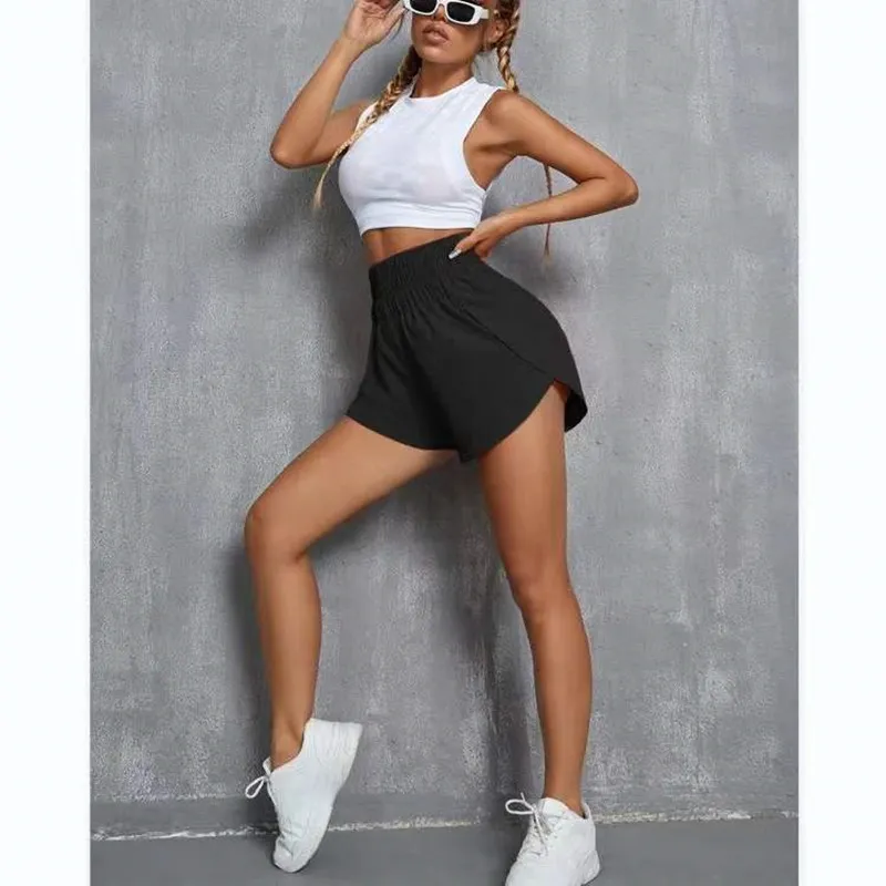 Sprout Double Layer Split Hem Running Shorts