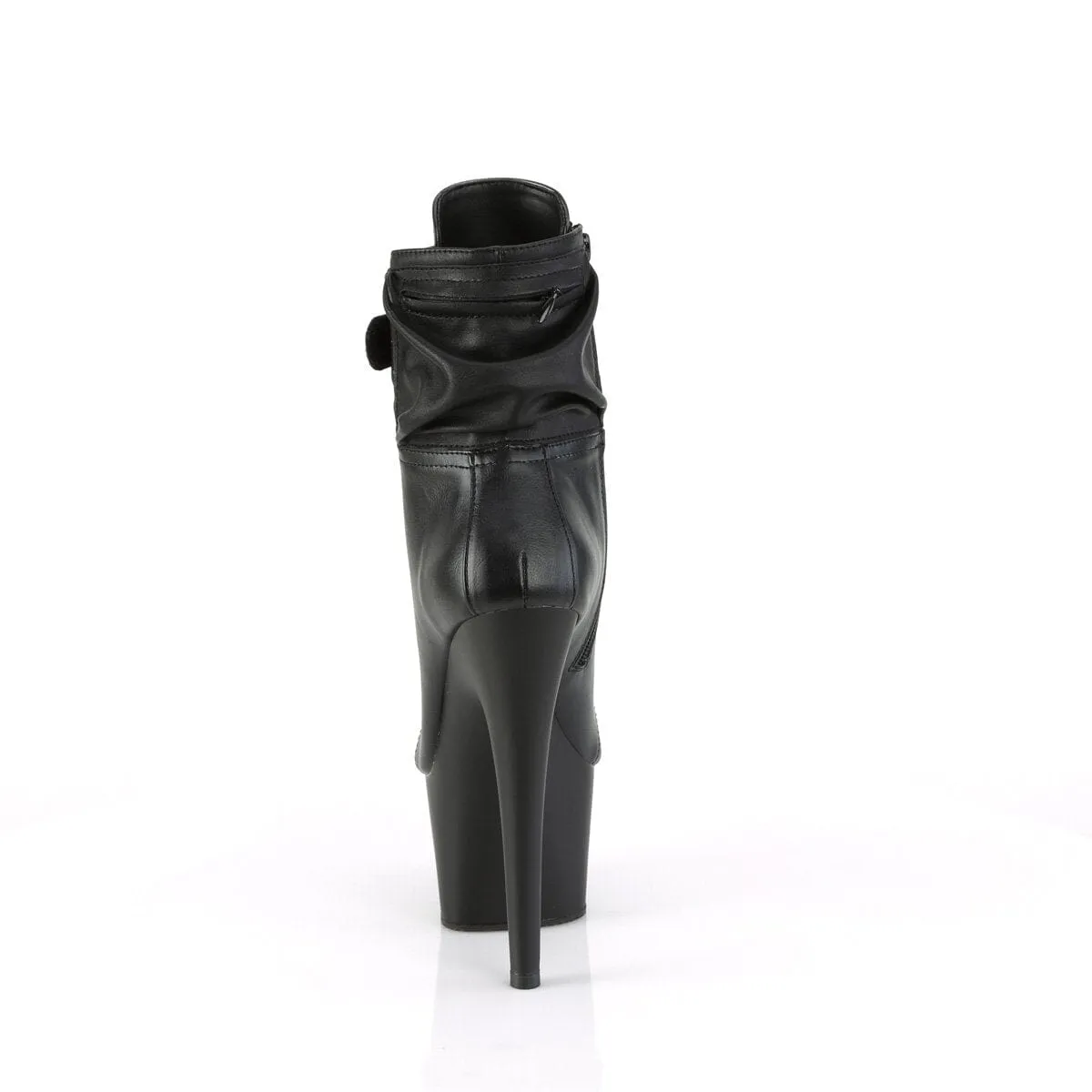 SS-ADORE-1020POUCH Ankle Boot | Black Faux Leather