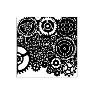 Stamperia - Thick Stencil - Master Of Magic - Gears Pattern