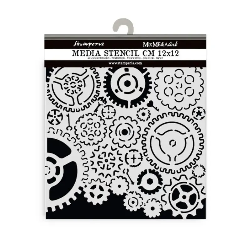 Stamperia - Thick Stencil - Master Of Magic - Gears Pattern