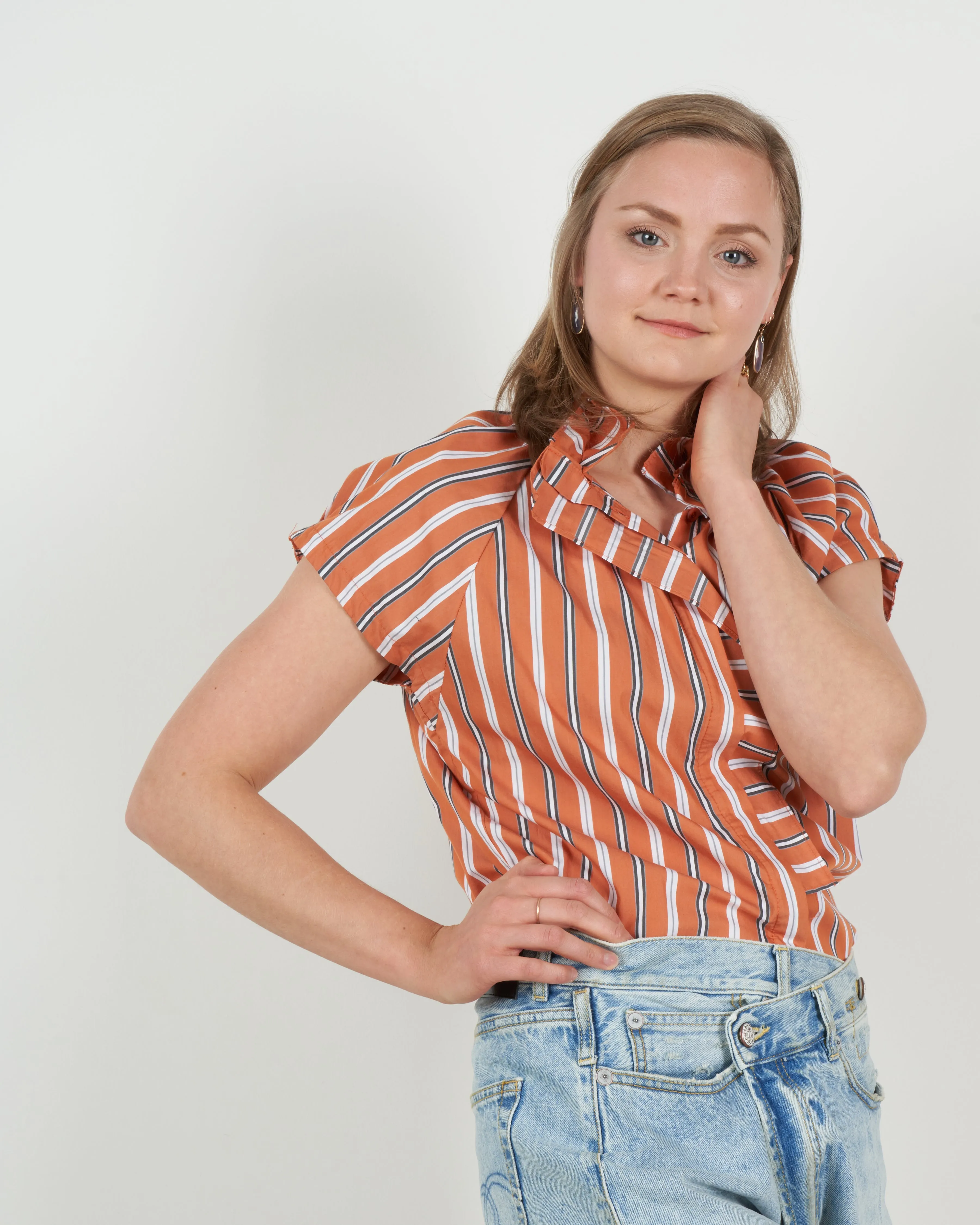 stella top -  orange stripe