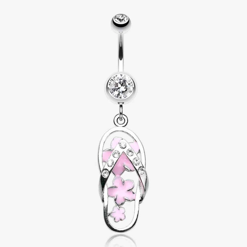 Summer Flower Sandal Belly Button Ring