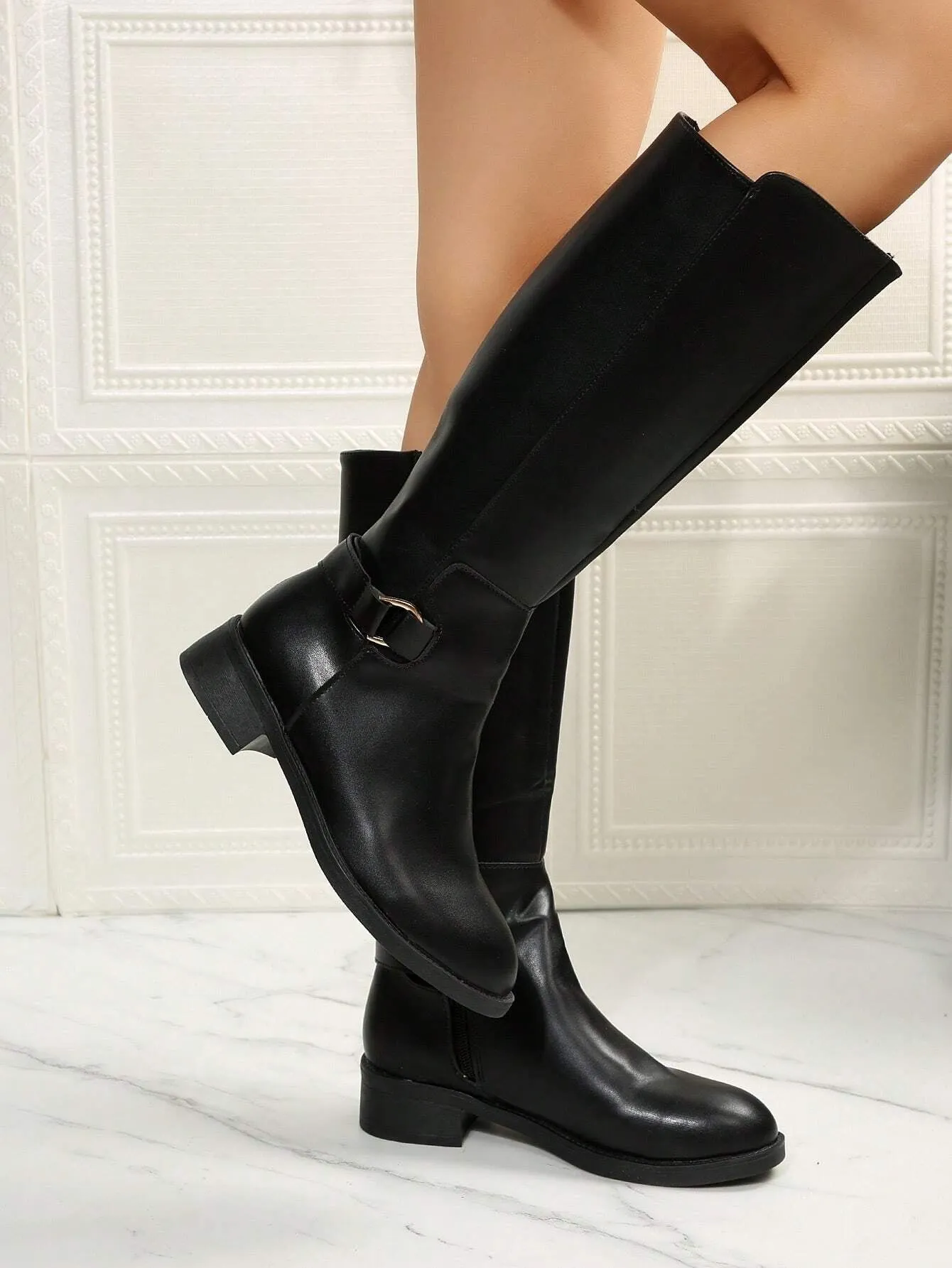 Thigh High Boots for Women 2024 Spring Autumn New Arrivals Winter Plush over the Knee Boots Petite Size