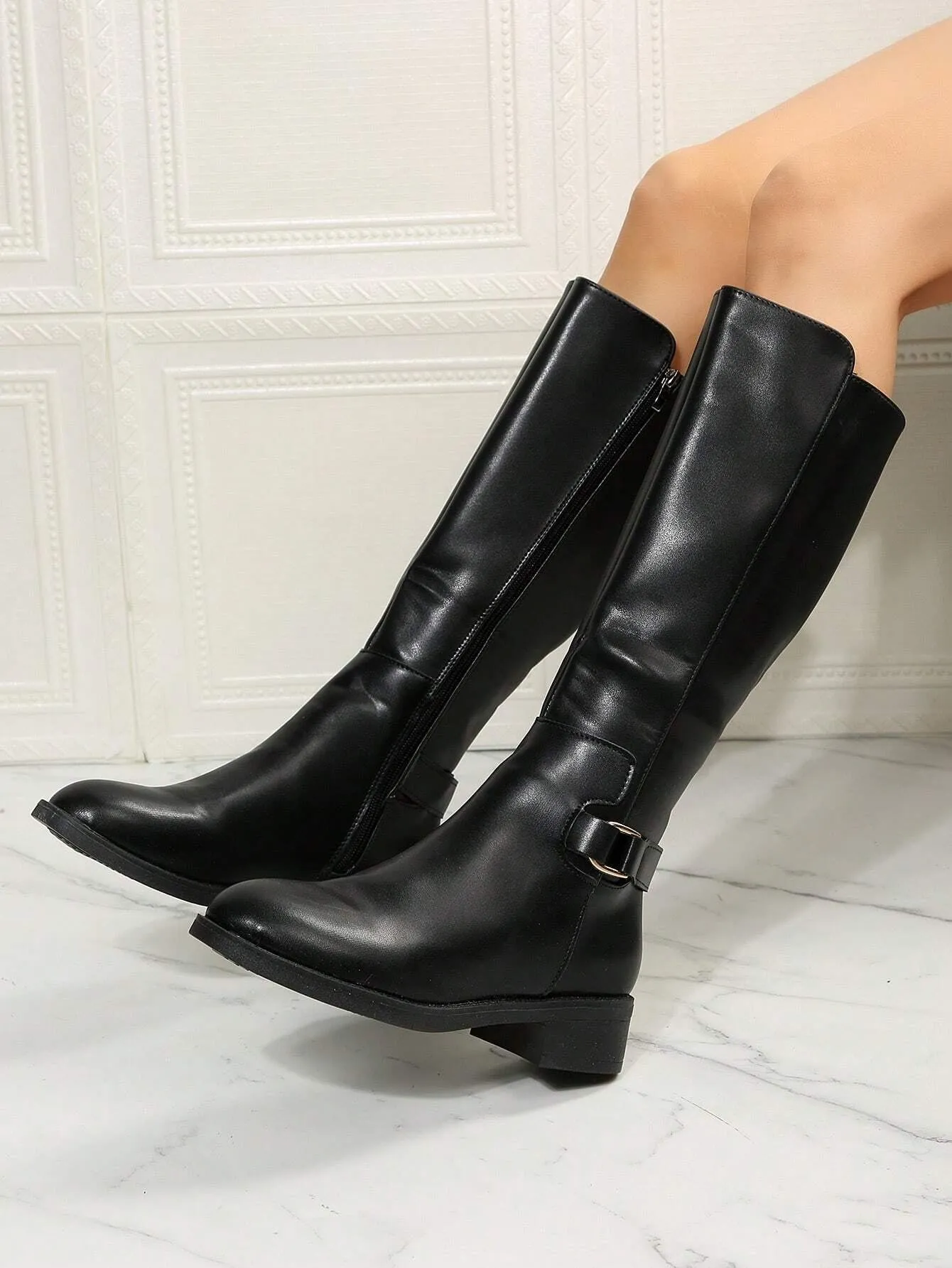 Thigh High Boots for Women 2024 Spring Autumn New Arrivals Winter Plush over the Knee Boots Petite Size