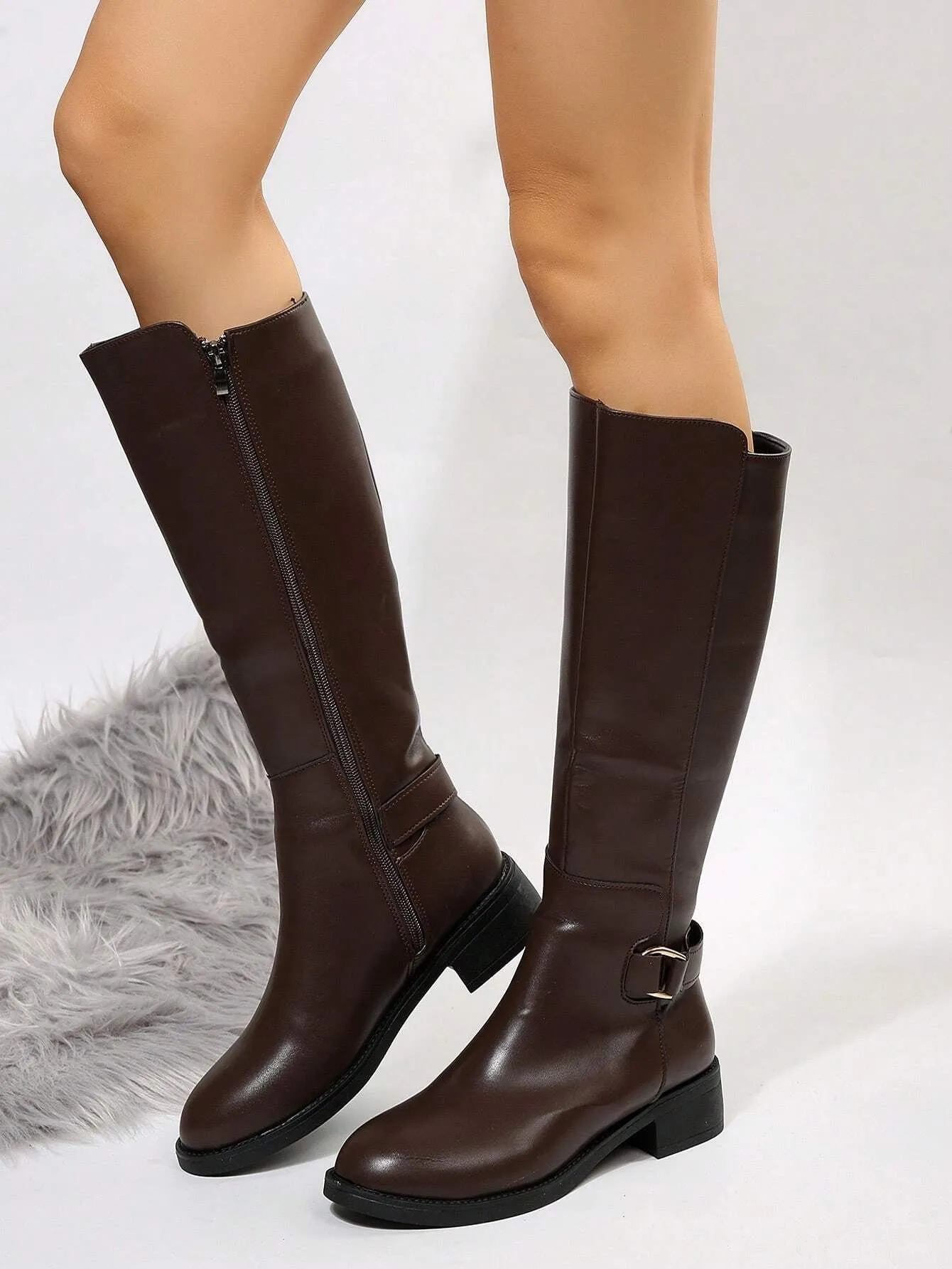 Thigh High Boots for Women 2024 Spring Autumn New Arrivals Winter Plush over the Knee Boots Petite Size