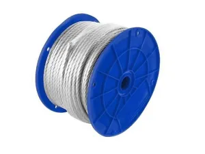 Toolcraft Tc0993 Cable De Acero 7 X19 Hilos 3/16 X1/4 X 75 M Cubierto Con Pvc