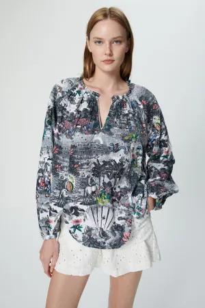 Tulip Blouse - Eden Black