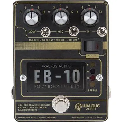 WALRUS AUDIO EB-10 Preamp/EQ/Boost (Black)