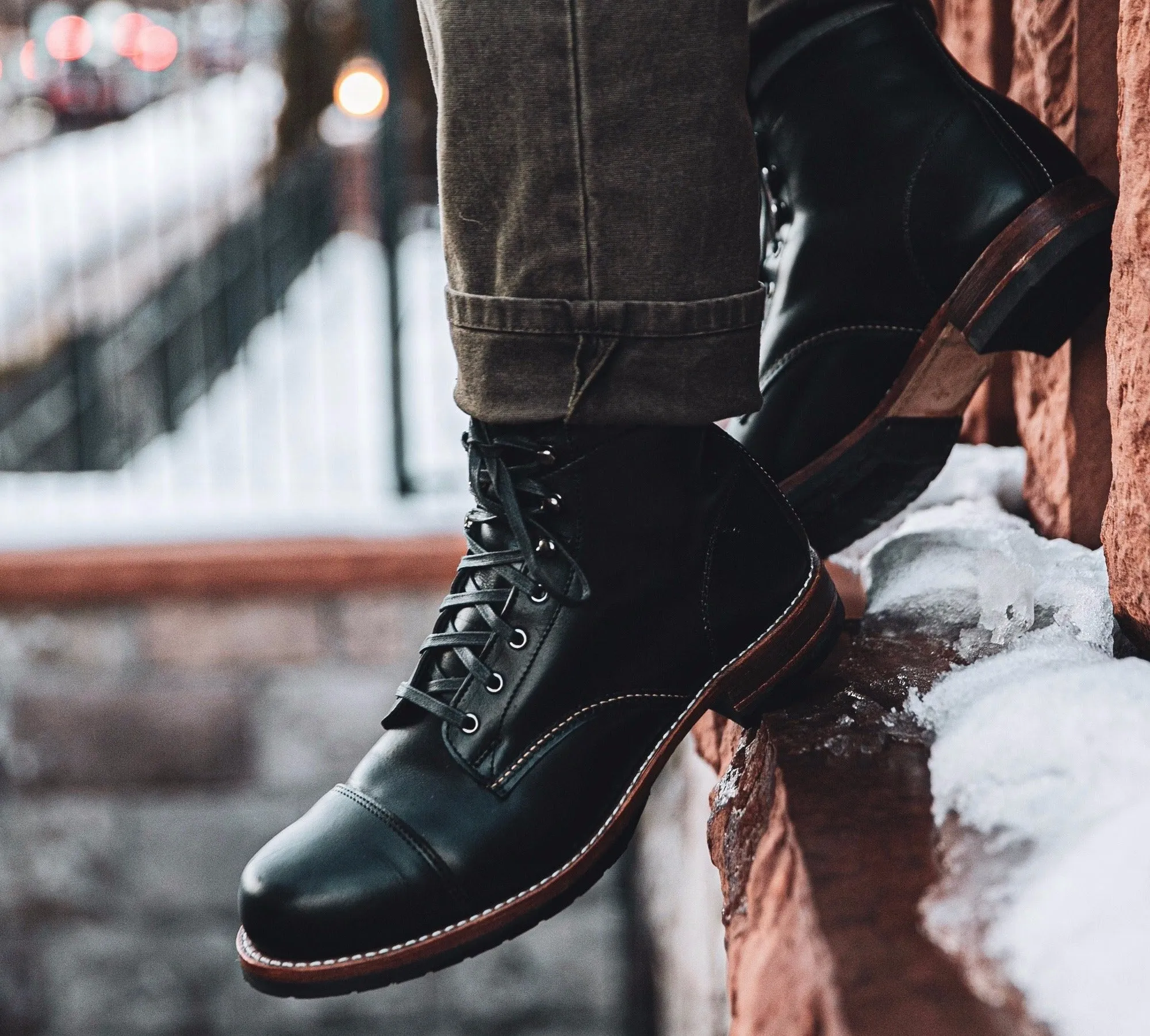 【Wolverine 1000 Mile】新版大底蓋頭 黑／Cap-Toe Classic Boot