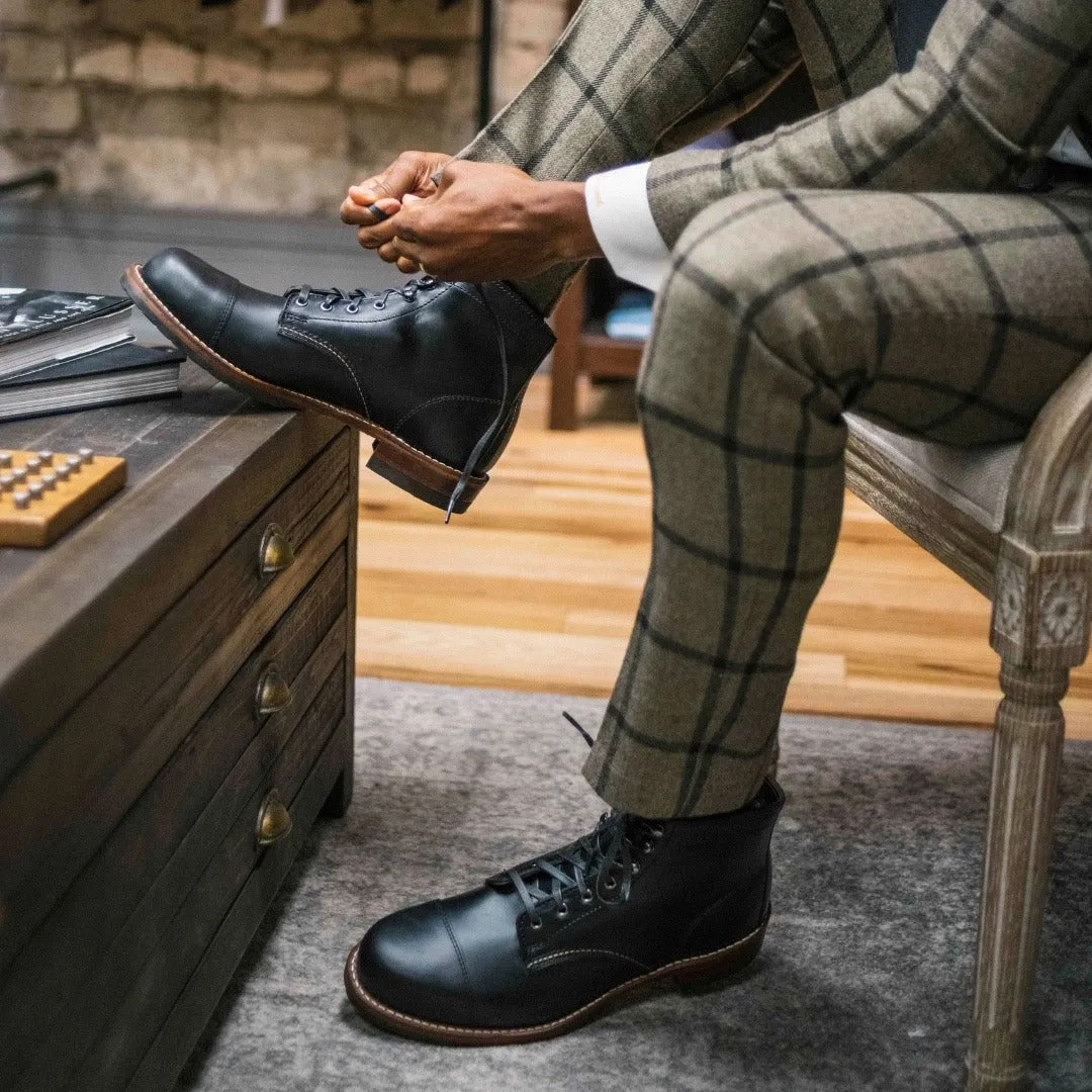 【Wolverine 1000 Mile】新版大底蓋頭 黑／Cap-Toe Classic Boot