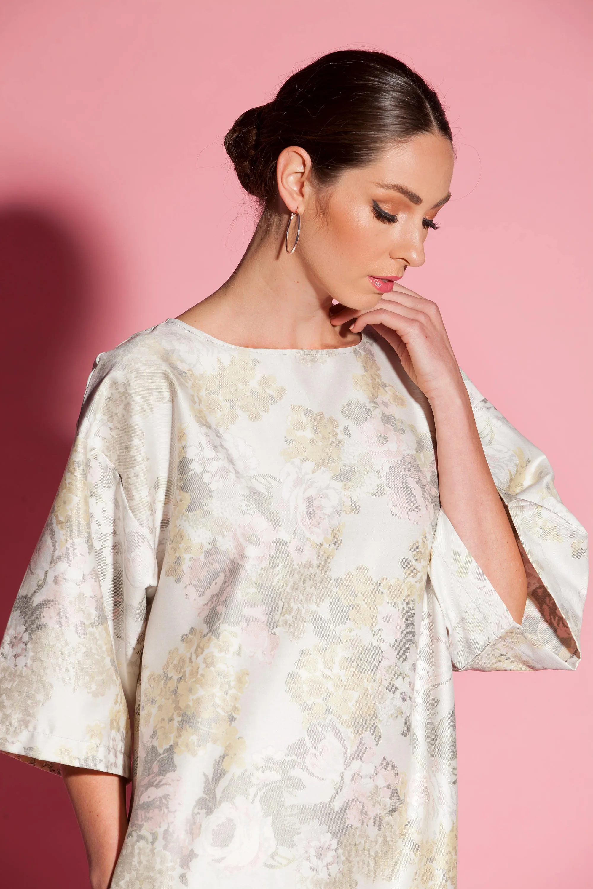 Women Floral Dress, Loose Dress, Maxi Dress, Elegant Dress, Plus Size Clothing, Kaftan Dress, Extravagant Dress, Formal Dress, White Dress