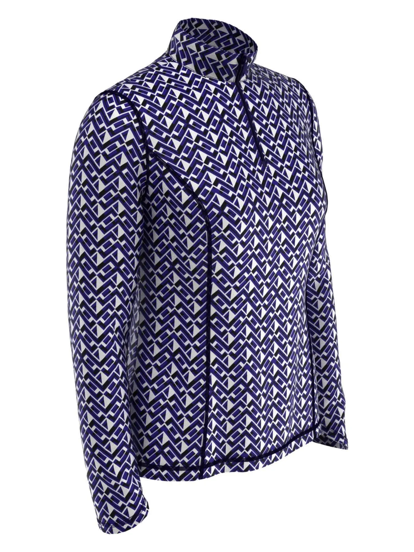 Womens Geometric 1/4 Zip Pullover