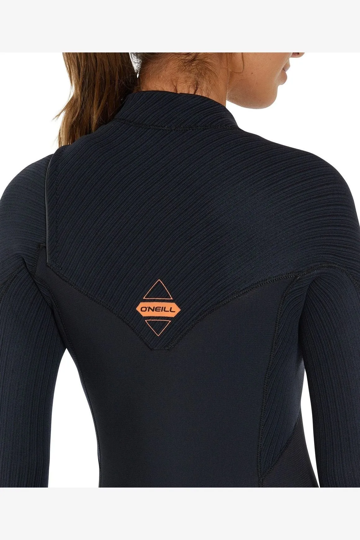 WOMENS HYPERFREAK CHEST ZIP 3/2MM - BLACK