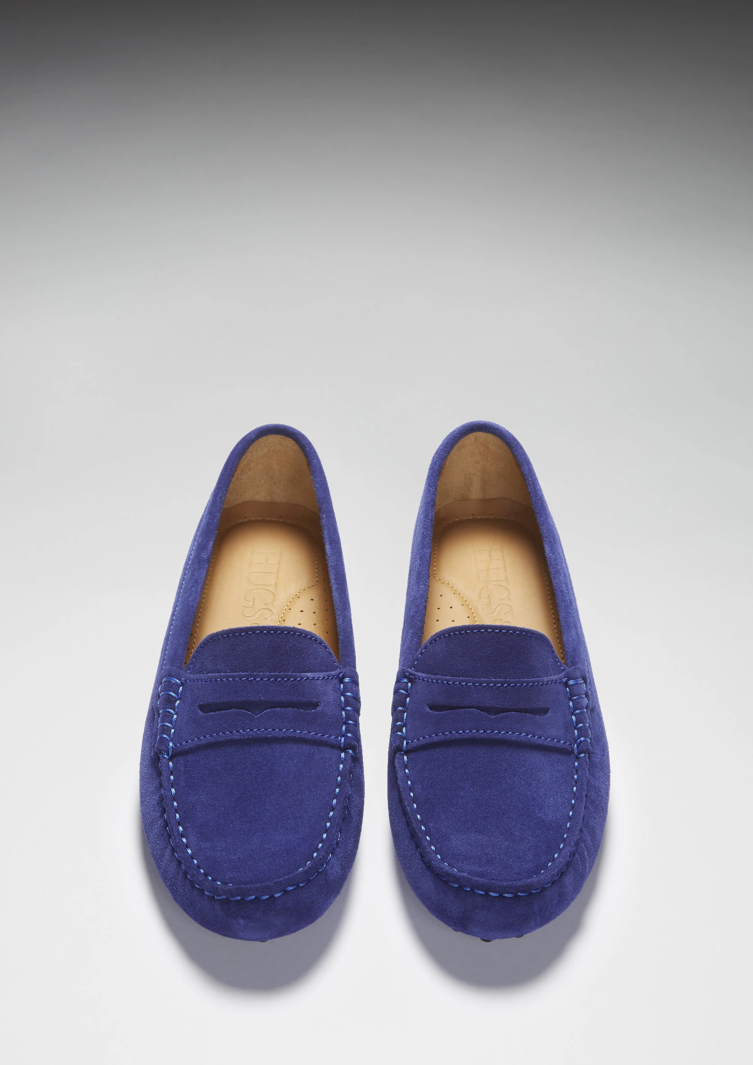 Women's Penny Driving Loafers, ink blue suede
